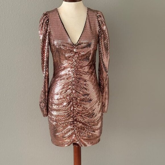 Zara Rose Gold Disco Ball Dress - Picture 1 of 4